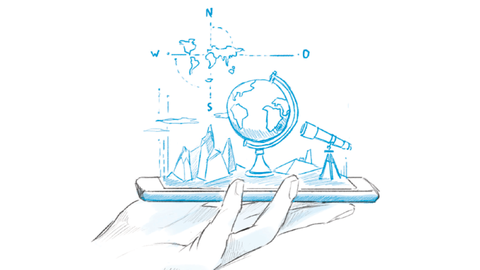 vernetzte Welt imTablet vernetzte Welt im Tablet