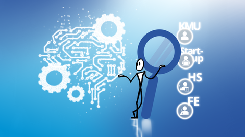 Distr@l-Männchen mit Lupe und den Antragsteller-Kürzeln Distr@l-Männchen mit Lupe und den Antragsteller-Kürzel