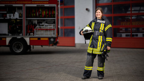 Vanessa Schmittinger von der Freiwilligen Feuerwehr Rembrücken Vanessa Schmittinger von der Freiwilligen Feuerwehr Rembrücken