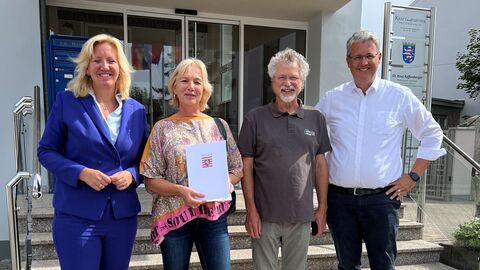 MdL Ines Claus, Petra Boullanour, Dr. Harald Braun, Staatssekretär Patrick Burghardt