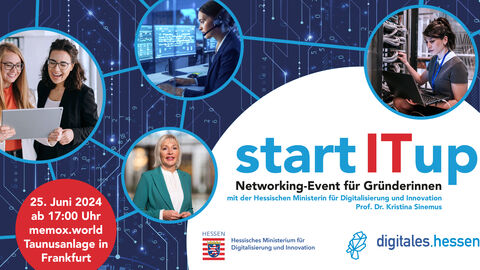 Women go digital - StartITup, am 25. Juni 2024, 17 Uhr  Memox.world Taunusanlage, 60329 Frankfurt