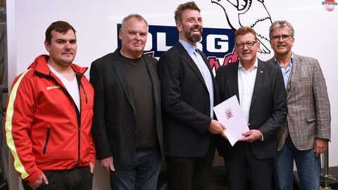 Bescheidübergabe Staatssekretär Sauer an DLRG Odenwald