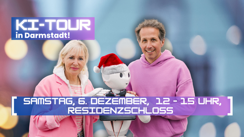 KI-Tour mach Halt in Darmstadt: am 6.12., 12 bis 15 Uhr am Residenzschloss. 