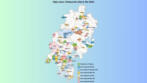 Karte Übersicht Di@-Lotsen-Stützpunkte